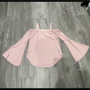 Red Haute pink off the shoulder top- XS